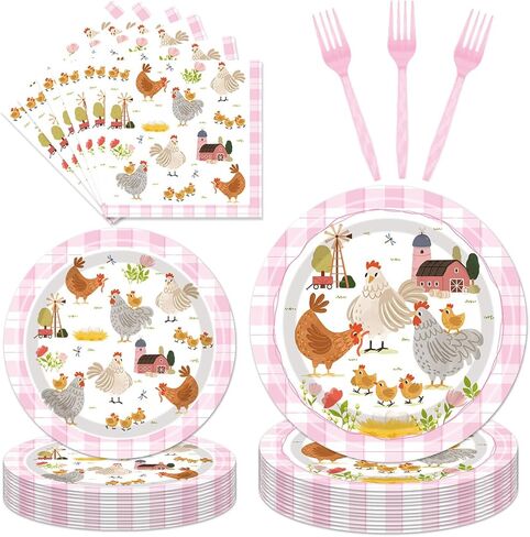 Dragon Birthday Party Supplies Tableware - 96 Pcs Watercolor Dragon Plates and Napkins, Magical Dragon Theme Dinnerware Set, Dragon Party Supplies Decorations for Baby Shower Serve 24 Guests in Saudi Arabia