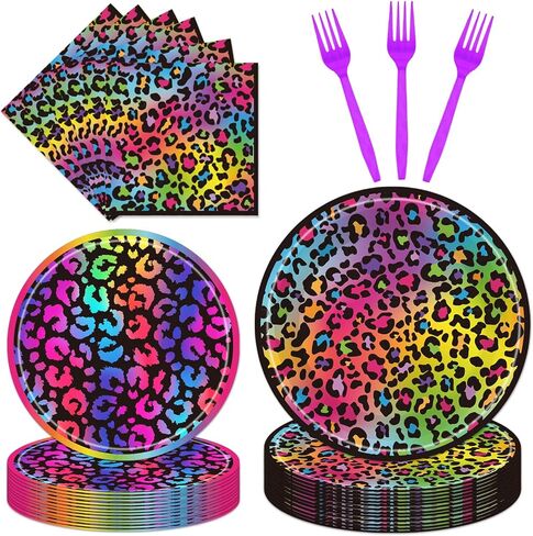 Dragon Birthday Party Supplies Tableware - 96 Pcs Watercolor Dragon Plates and Napkins, Magical Dragon Theme Dinnerware Set, Dragon Party Supplies Decorations for Baby Shower Serve 24 Guests in Saudi Arabia
