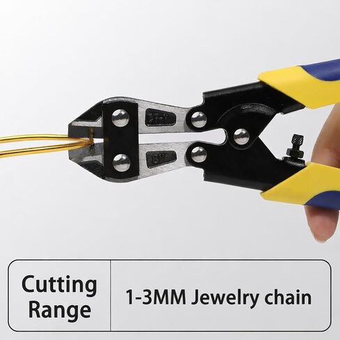 8-inch Jewelry Making Chains Cutter with Bi-Material Ergonomic Handle Grip, Security Lock, Chrome Vanadium Steel Blade for Wire, Cables, Small Screws in Kuwait