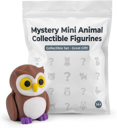 3DCENTRAL.CA 10 Pack Mystery Mini Animal Figurines – Stress Relief Desk Toys for Anxiety, ADHD, Autism – Articulating Collectibles in a Large Mystery Egg – 3D Printed in Canada in Kuwait
