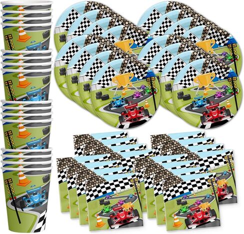Motorcycle Biker Birthday Party Supplies Set Plates Napkins Cups Tableware Kit for 16 in Saudi Arabia