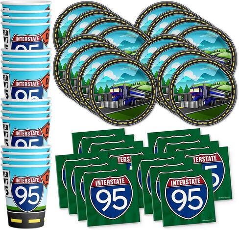 Motorcycle Biker Birthday Party Supplies Set Plates Napkins Cups Tableware Kit for 16 in Saudi Arabia