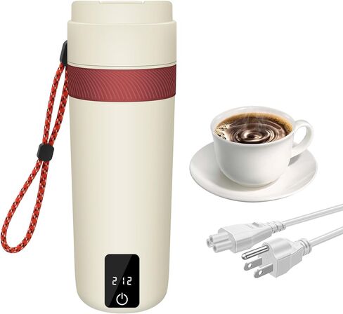 Portable Electric Kettle, 350ml Small Water Boiler with 4 Temperature Control, 304 Stainless Steel Travel Kettle with Auto Shut Off & Dry Off Protection, Water Heater for Coffee, Tea, Milk in Saudi Arabia