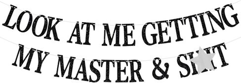 لافتة الناجين من درجة الماجستير ، أتقنتها 2025 ، تهانينا زخارف درجة معلقة ، فئة 2025 ، ديكورات التخرج السعيد. in Kuwait