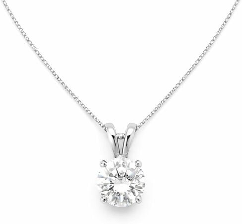 Mariell Cubic Zirconia Crystal Pendant Necklace for Women, 2 Carat Round CZ, Mother's Day Jewelry in Kuwait