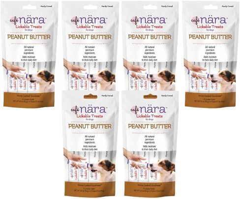 Café Nara Peanut Butter Flughed Treacts for Dogs - Pack من 6 in Kuwait