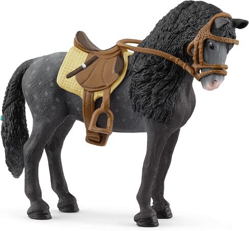 Schleich Horse Club - Pura Raza Espanola Stallion and Accessories - 6" Collectable, Realistic Toy Horse Figurine for Girls and Boys. Durable, Figure for Fun Imaginative Play. Kids Toys Ages 5+ 42707 in Saudi Arabia