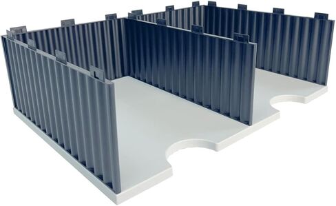 أدراج تخزين Tierdrop Ultimate Office 9W × 12D × 4 3/4 بوصات للملحقات واللوازم المكتبية ، مجموعة من 2 ، تتضمن حلقات أصابع مرمزة للوصول السريع وسهل الوصول إلى المحتويات in Kuwait