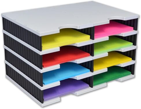 Ultimate Office TierDrop Storage Drawers Measure 9w x 12d x 4 3/4 Inches High for Desk Accessories and Supplies, Set of 2, Includes Color-Coded Finger Rings for Fast and Easy Access to Contents in Kuwait