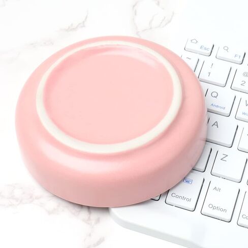 Mogoostry Ceramic Paper Clip Dispenser Navy Blue Round Paper Clips Organizer Binder Clip Push Pin Holder for Desktop Accessories in Kuwait