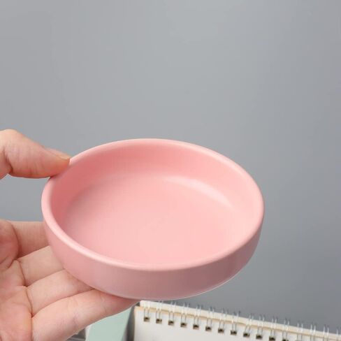 Mogoostry Ceramic Paper Clip Dispenser Navy Blue Round Paper Clips Organizer Binder Clip Push Pin Holder for Desktop Accessories in Kuwait