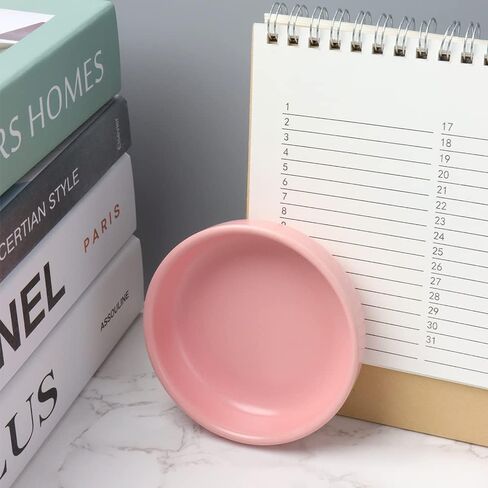 Mogoostry Ceramic Paper Clip Dispenser Navy Blue Round Paper Clips Organizer Binder Clip Push Pin Holder for Desktop Accessories in Kuwait