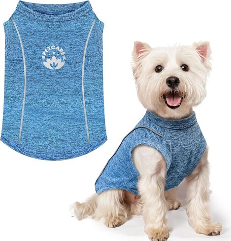 PETCARE Dog Shirt Clothes for Small Medium Dogs Cats Reflective Soft Stretchy Sun Protection Dog T-Shirts Cooling Vest Puppy Chihuahua Yorkie Shih Tzu Clothes Dachshund French Bulldog Pet Outfit in Saudi Arabia
