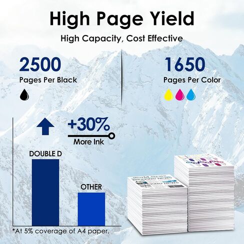 DOUBLE D Compatible LC3013 Black Ink Cartridges Replacement for LC3013 LC3011 Black use with MFC-J491DW MFC-J895DW MFC-J690DW MFC-J497DW Printer (4 Black) in Kuwait