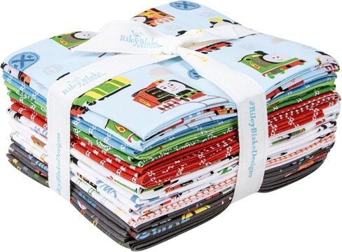 Riley Blake Thomas & Friends Sodor Railway Collection ، مثالية للخياطة ، الملابس ، صياغة DIY ، والديكور المنزلي. (Thomas & Friends Sodor Railway 5 "Stacker) in Kuwait