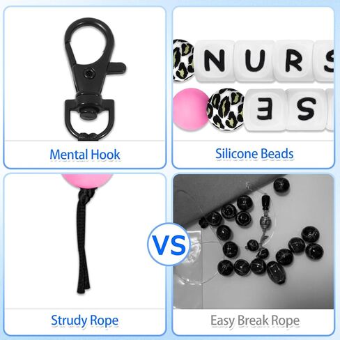 Plifal CNA Beads for Badge - Silicone Badge Buddy for Nurse Certified Nursing Assistant Keychain Bdage Reel Accessories Essentials Decor in Saudi Arabia