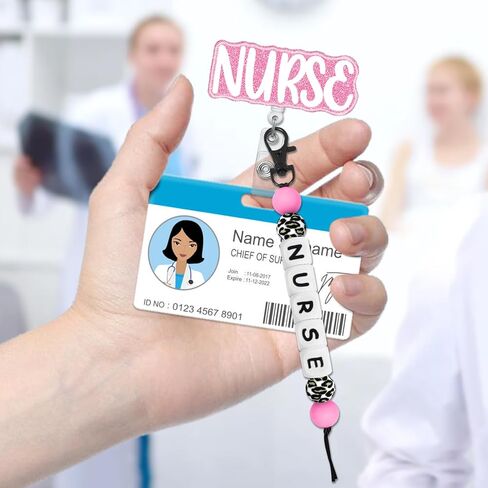 Plifal CNA Beads for Badge - Silicone Badge Buddy for Nurse Certified Nursing Assistant Keychain Bdage Reel Accessories Essentials Decor in Saudi Arabia