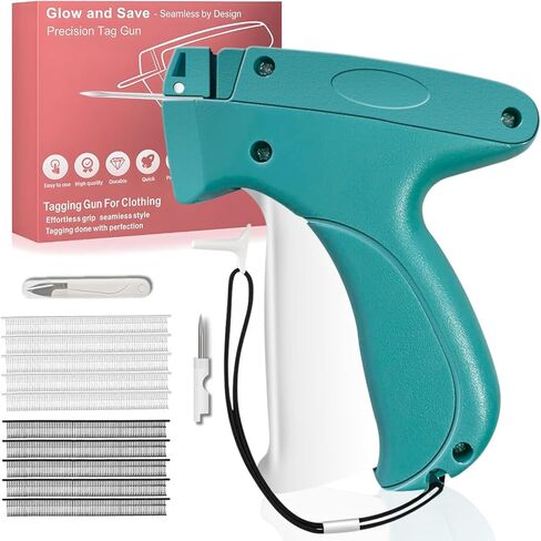 Clothes Tag Gun – Durable Tag Attacher Gun with 2 Stainless Steel Needles, Scissor & 4000 Fasteners – Perfect for Clothing Labeling, Retail Use & Fabric Tagging Projects in Kuwait