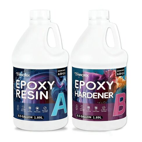 Epoxy Resin kit 1 Gallon, deep Pour epoxy Resin,Crystal Clear&high Gloss, Strong, Durable, no Yellowing, no Bubbles, for DIY Art, Jewellery, Table top, molds, Wood Art, Easy to Mix 1:1 Ratio in Kuwait