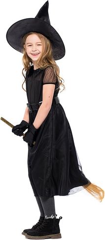 yolsun Girls' Witch Costume, Halloween Children Classic Witchy Dress Up in Kuwait