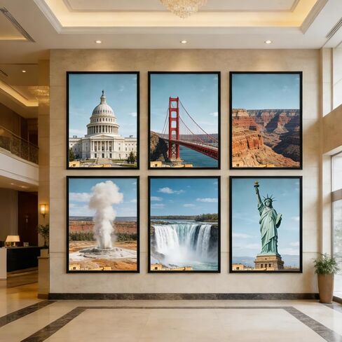 مجموعة إطارات صور مقاس 4 × 6، إطارات صور ريفية متعددة الألوان مقاس 4 × 6 لصور مقاس 4 × 6 بوصة لملصقات الحائط وسطح الطاولة، أسود بني وأبيض ورمادي in Saudi Arabia