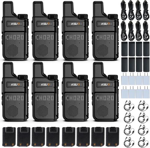 KSUN 4 Pack Walkie Talkies for Adults with Earpiece and Mic 22 FRS Channels Drop-Resistant, Dotted Matrix Display Long Range VOX 4000mAh Battery for Cruise Hiking Camping M6 in Saudi Arabia