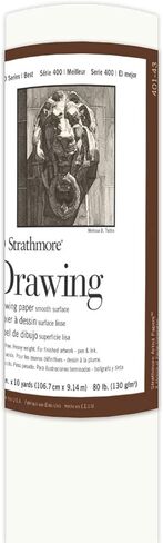 Strathmore (401-43) 400 Series Drawing Roll, 80 lb. Medium Surface, 42" x10 Yards, White in Kuwait