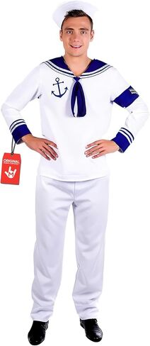 fun shack Mens Sailor Costume, Sailor Costumes for Men, Sailor Halloween Costume Men, Adult Sailor Costume in Kuwait