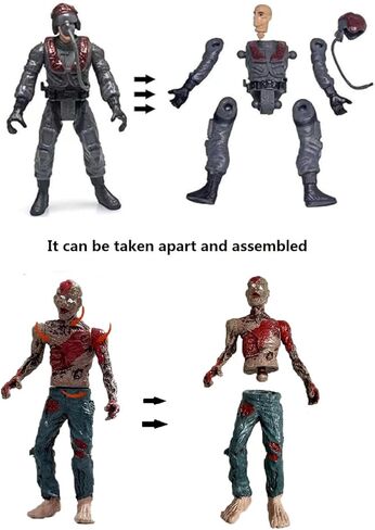 مجموعة أرقام العمل 12 PCS ، شخصيات جندي القوة الخاصة ، القتال مع شخصيات زومبي ميتة وشخصيات مرتزقة للأطفال (الزومبي والمرتزقة) in Kuwait