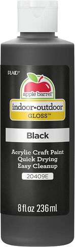 Apple Barrel Gloss Acrylic Paint in Assorted Colors (8 oz), 20409 Gloss Black (Pack of 2) in Kuwait