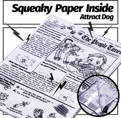 Interactive Dog Toys for Boredom - Newspaper Squeaker Toys - 4PCS Newspaper Dog Toy for Puppy Small Medium Furry Friends in Kuwait