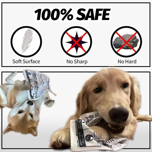 Interactive Dog Toys for Boredom - Newspaper Squeaker Toys - 4PCS Newspaper Dog Toy for Puppy Small Medium Furry Friends in Kuwait