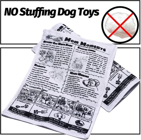 Interactive Dog Toys for Boredom - Newspaper Squeaker Toys - 4PCS Newspaper Dog Toy for Puppy Small Medium Furry Friends in Kuwait