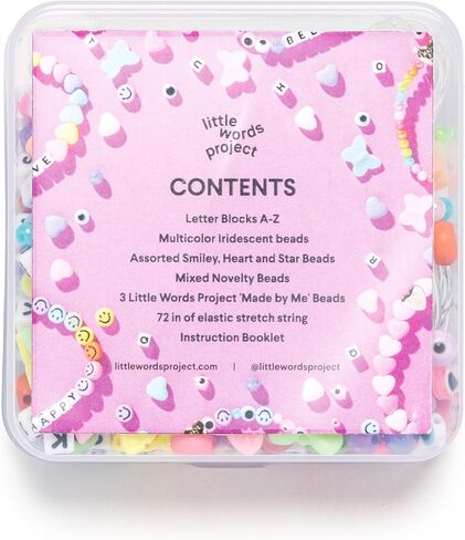 Little Words Project On The Go Bead Kit, DIY Bracelet Making Kit, Includes Colorful Beads, Letter Blocks and Zipper Pouch, Fun & Creative Gift for All Ages, Create Custom Bracelets in Saudi Arabia