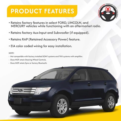 CRUX SOOFD-27 Radio Replacement Interface for Select Ford/Mercury/Lincoln Vehicles, Black in Kuwait