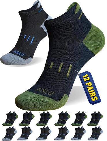 جوارب رياضية قابلة للتنفس، 6/12 زوجًا من جوارب الكاحل المبطنة للرجال والنساء بدون خياطة مقاس 10-13 in Kuwait