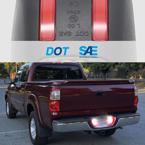 LED license Plate Light Lamp Compatible with Tacoma 2005-2015, For Tundra 2000-2013, 2PCS License Plate Tail Light Smoked Lens, White Lights in Kuwait