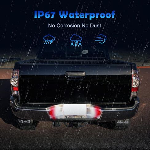 LED license Plate Light Lamp Compatible with Tacoma 2005-2015, For Tundra 2000-2013, 2PCS License Plate Tail Light Smoked Lens, White Lights in Kuwait