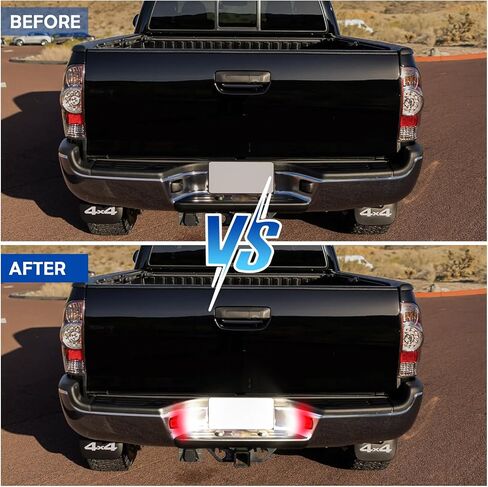 LED license Plate Light Lamp Compatible with Tacoma 2005-2015, For Tundra 2000-2013, 2PCS License Plate Tail Light Smoked Lens, White Lights in Kuwait