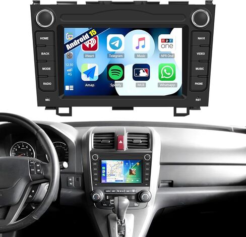 راديو ستيريو للسيارة Android 13 لسيارة Honda CRV 1997 1998 1999 2000 2001 يدوي A/C لاسلكي Apple Carplay&Android Auto GPS Navigation، شاشة لمس 9 بوصات بلوتوث هاي فاي صوت/واي فاي/SWC/USB+كاميرا احتياطية وميكروفون in Kuwait