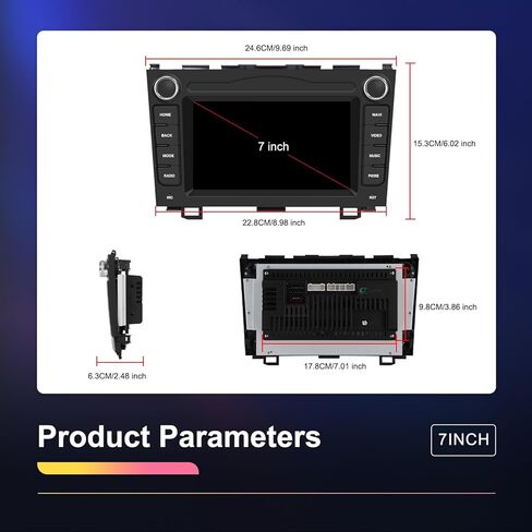 راديو ستيريو للسيارة Android 13 لسيارة Honda CRV 1997 1998 1999 2000 2001 يدوي A/C لاسلكي Apple Carplay&Android Auto GPS Navigation، شاشة لمس 9 بوصات بلوتوث هاي فاي صوت/واي فاي/SWC/USB+كاميرا احتياطية وميكروفون in Kuwait