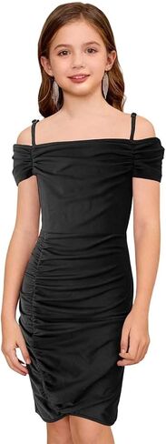 Teen Girls Elegant Junior Dress High Waist A-Line Homecoming Casual Party Special Occasion Dance Dresses,8-14 Years in Kuwait