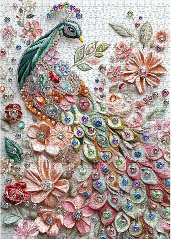 Beautiful Jewellery Mushroom Puzzles 1000 Pieces for Adults Nature, Colorful Flower Art Jigsaw Puzzles, Plant Shrooms in Bloom House Puzzle as Home Decor in Saudi Arabia