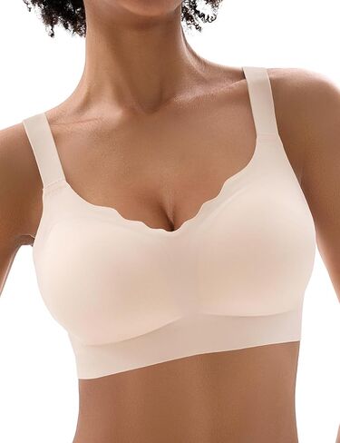 Bras for Women No Underwire, Wireless Bras with Support, Breathable Padded Bra Seamless Everyday Bras in Kuwait
