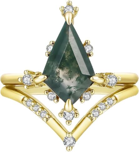 مجموعة خواتم خطوبة كريستال من لازلوفو، خواتم زفاف مرصعة بالأحجار الكريمة، مطلية بالذهب، خاتم زفاف للنساء in Kuwait