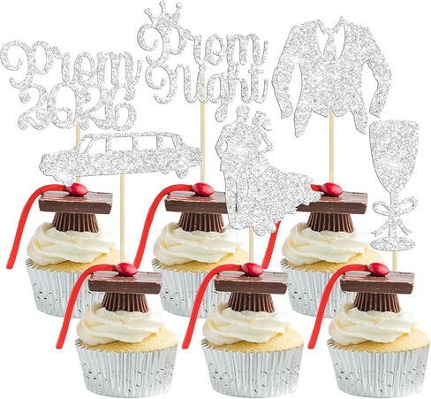 Gyufise 24PCS Lawyer 2025 Cupcake Cupcake Topcake Gold Glitter Class of 2025 Grad Cap Law School Survivor Cupcake. in Saudi Arabia