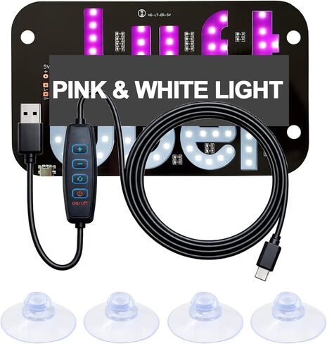 Pink Light Sign for Car Windshield with 2 Suction Cups, Type-C Switch Cable in Kuwait