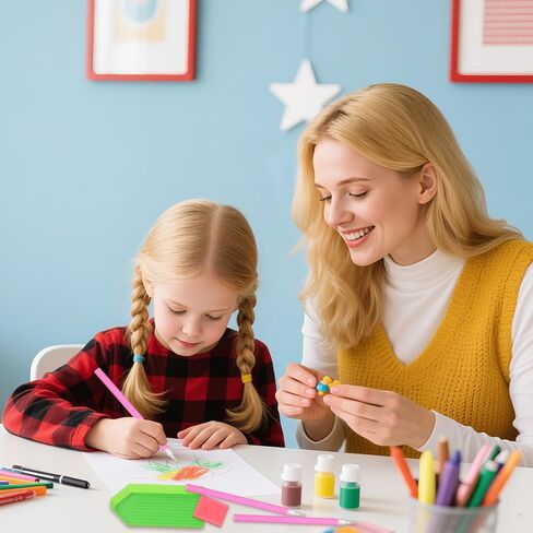 Ymapinc 15 PCS Diamond Art Pens Tools with 5 Drill Pen, 5 Tray, Glue Clay, Diamond Art Accessories Pens for Kids Adults DIY Crafts (Red, Pink, Green) in Kuwait