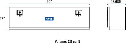 UWS EC40032 60-Inch Gloss Black Heavy-Wall Aluminum Single-Door Topside Tool Box in Kuwait