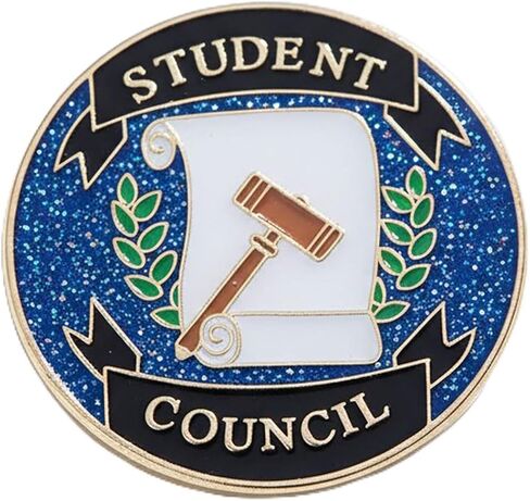 TCDesignerProducts Student Council Blue Glitter Award Pin, Pack of 12 in Kuwait